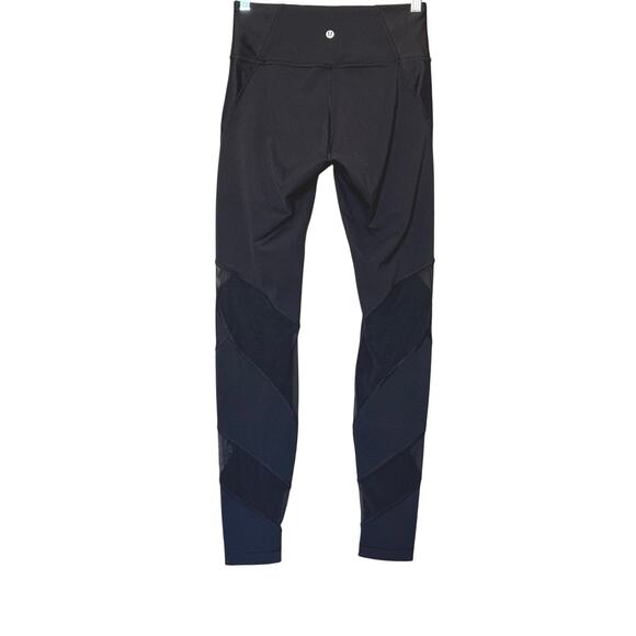 Lululemon Wunder Under High-Rise Tight 28" Women’s Size 6 Mesh Black EUC - Picture 5 of 13